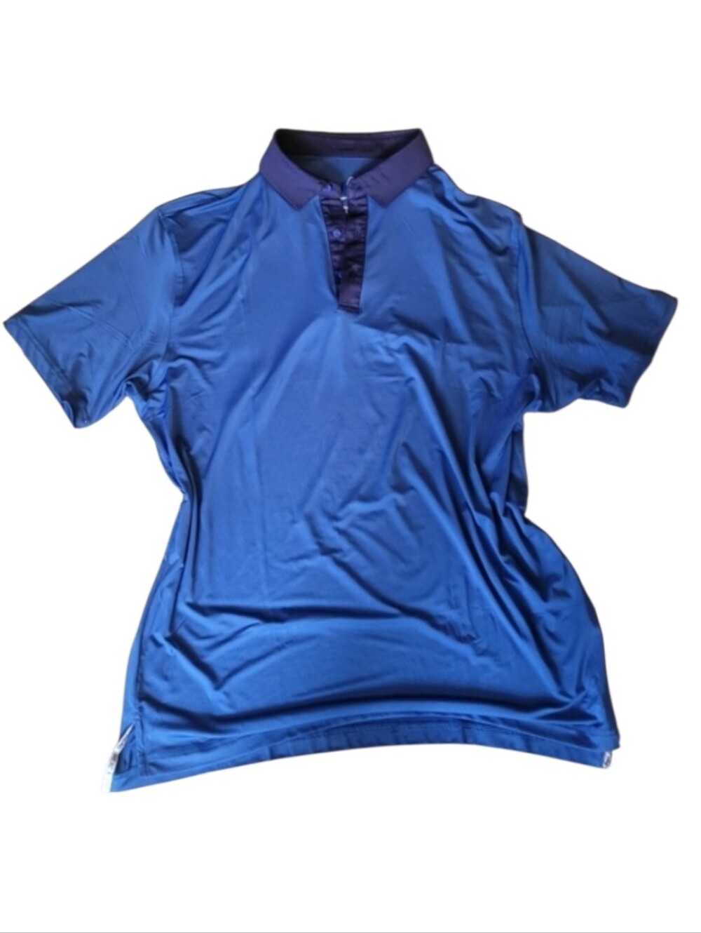 Head Golf Men's Blue Performance Polo with Navy Contrast Collar Sz XL Like NEW
